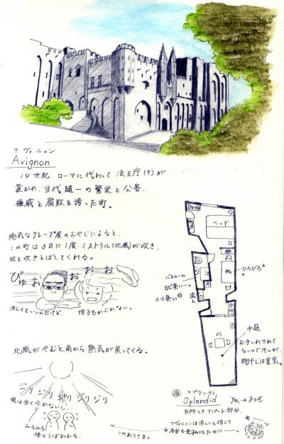 部屋見取図（右下）。絵日記を拡大×拡大でご覧ください。