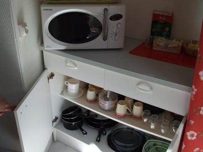 食器や調理器具、レンジの充実設備