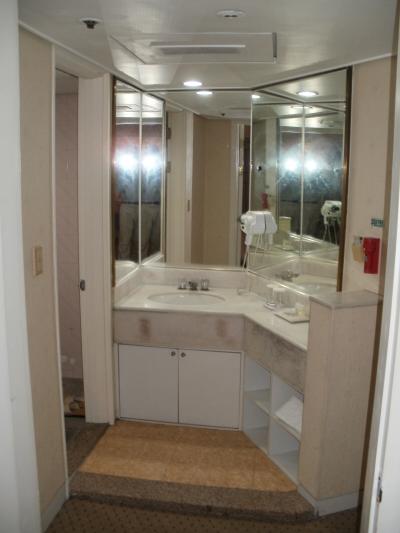 洗面所の鏡が大きかったです。