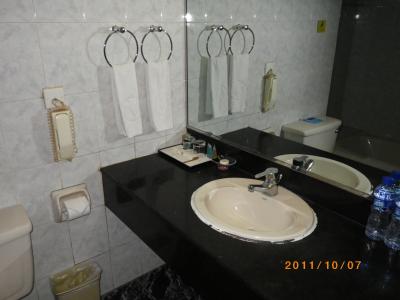 洗面所はきれいでした。アメニティーグッズは必要最低限 