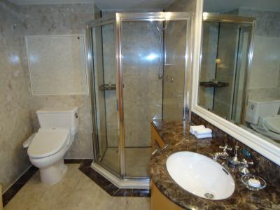 シャワーブースと洗浄便座があります。