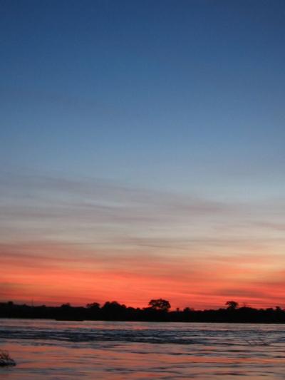 テラスから見た夕日