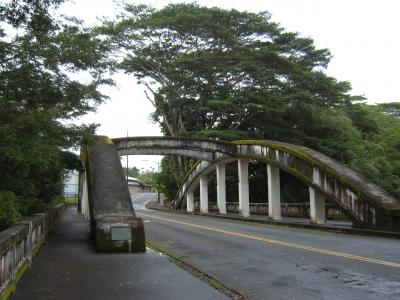 ダウンタウンからこの橋を渡って住宅街へ