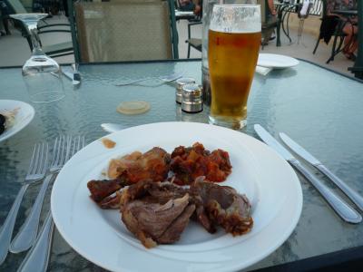 屋上でのブッフェ