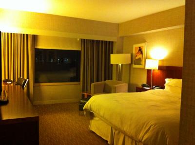 空港到着は深夜。シャトルサービスがあり安心