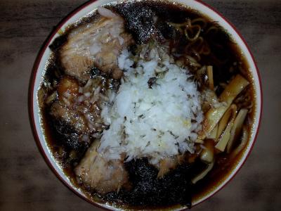 乾麺の竹岡式濃い醤油ラーメン