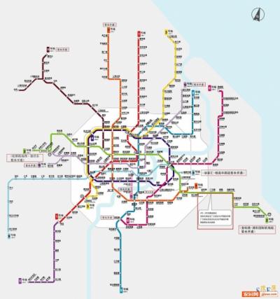 最新上海メトロ交通地図