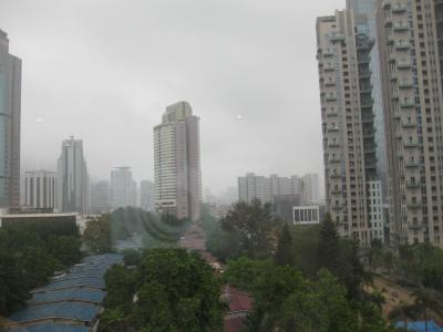 客室から海上世界方向を撮った景色