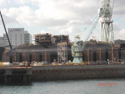 港からの景色もばっちり