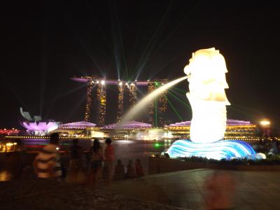 マーライオンパークからの夜景がきれい