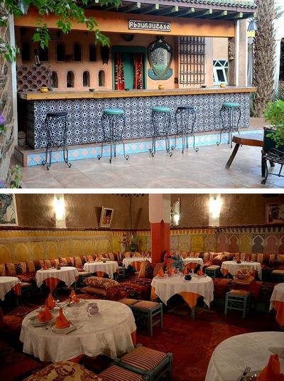 雰囲気のいい屋外バーや朝食食堂では、ネット接続可能。