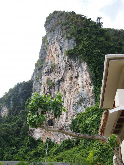 ホテルすぐそこの崖が壮観。