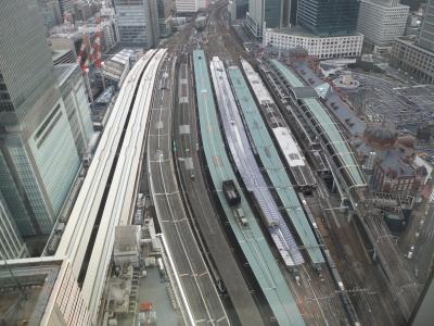 メトロポリタンホテル・東京駅ホームを上から眺めましょう！