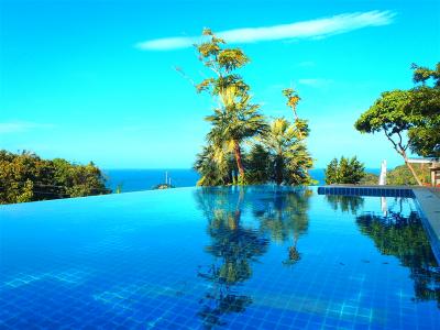 インフュニティプールです。泳ぐには小さめ