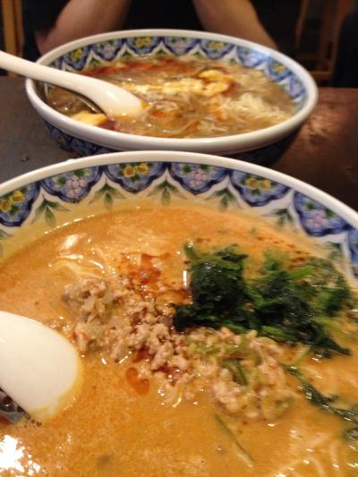 細麺の担担麺が食べたくなるとココに。