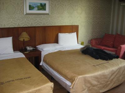 手前、シングルベッド、奥にダブルベッドでした。