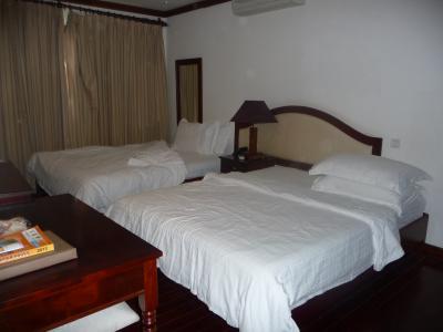 ヴィラの１室です。すべてツインの部屋になっていました。