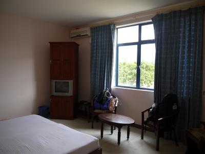 窓の外は川で見晴らしいいです