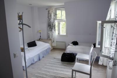 ベッドがこんな配置です