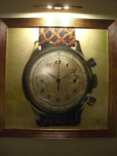 時計をモチーフにした装飾がたくさん