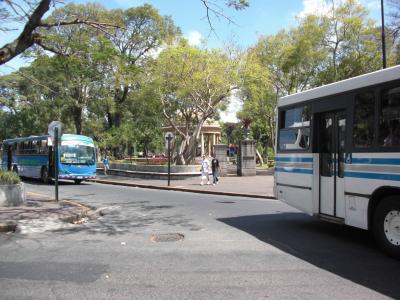 ホテル前の公園の様子