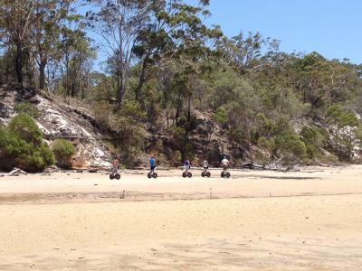 セグウェイツアー。ジェティを出て古いジェティに向かいます。