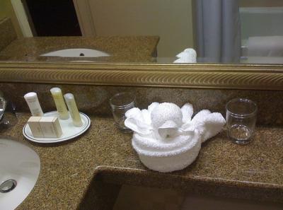 アメリカでは珍しいタオルの折り方