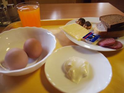 簡素な朝食だけど…