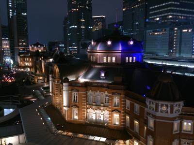 夜の屋上から東京駅☆