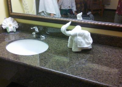 タオルの象さんです。