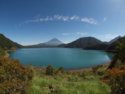 本栖湖から眺める富士山も素晴らしかった