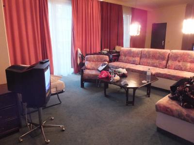 手前にベッドが2つあるのでかなり広いです