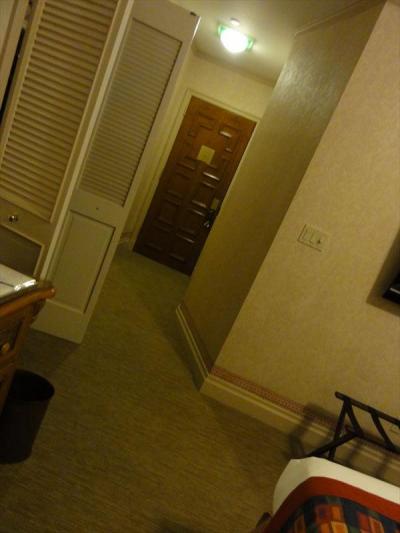 入り口・スーツケースの荷物を広げるスペースには十分