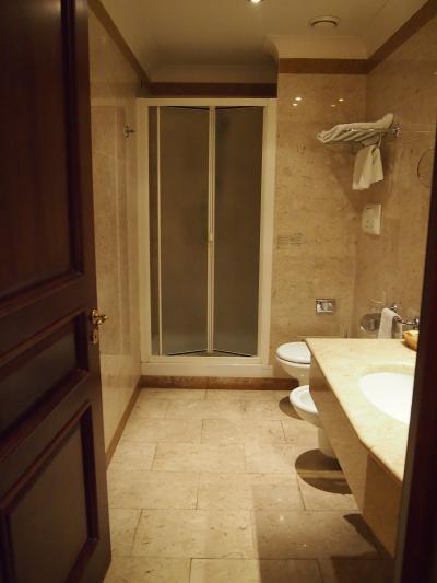 広くて清潔なバスルーム