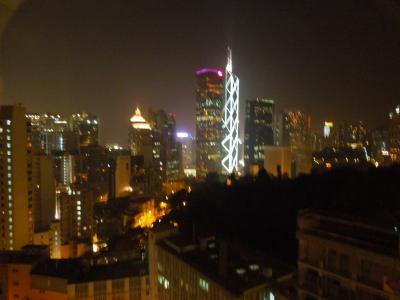 部屋から夜景が