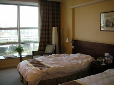 広州駅から歩いて７分くらいのところにあり、設備もきれいで、１人で泊まって１泊５０００円位でした。