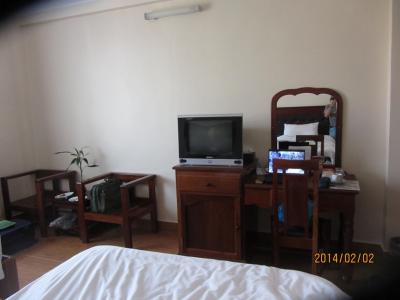 テレビ・冷蔵庫もあったし、パソコンを開けるスペースもあった