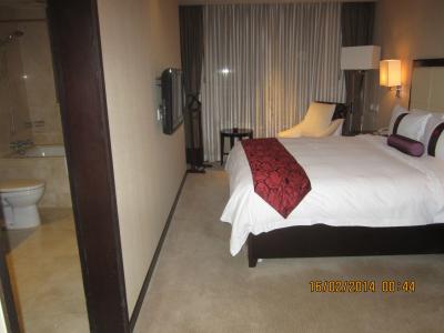 ちと、狭いかなー。日本のビジネスホテルよりはかなり広い。