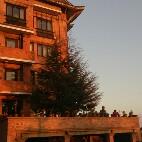 パノラマを眺めるテラス