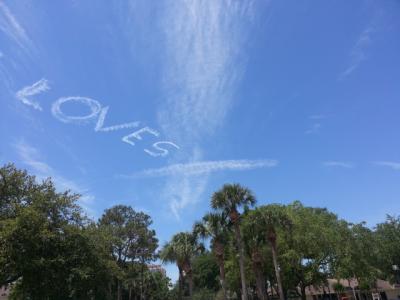 飛行機が書いていたLOVES