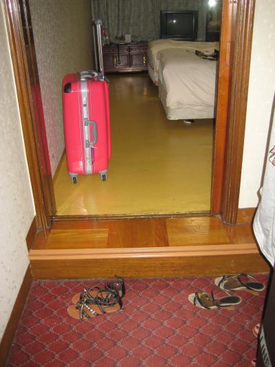 靴を脱ぐタイプの部屋でした…