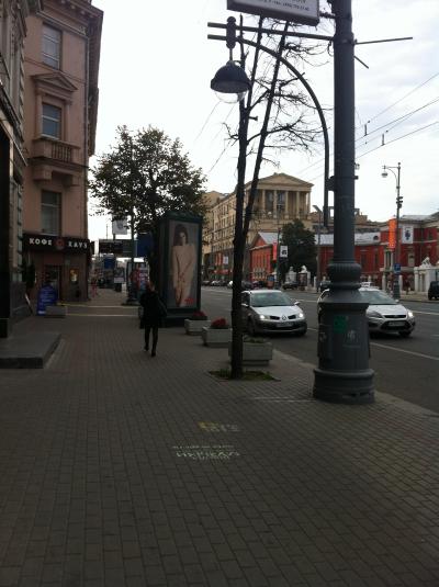 ホテルの前のツベルスカヤ通り