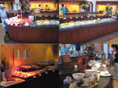 朝食ビュフェ。