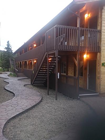 宿泊棟は二階建てでした。