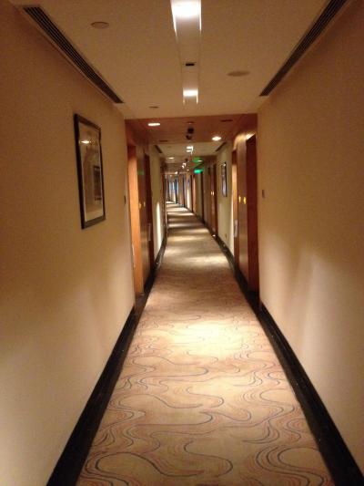 ホテル廊下。静かで快適です。