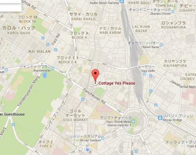 地図です。駅の西にあります