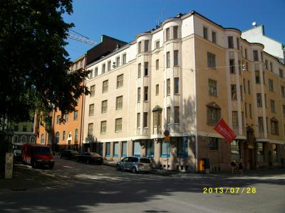 写真左が公園になっていて、気分が落ち着きます。