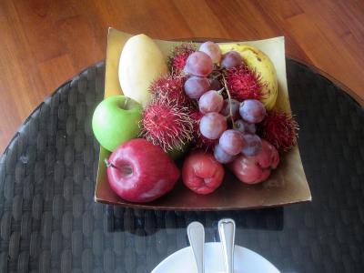 たっぷりのウェルカムフルーツ…マンゴーが嬉しい！