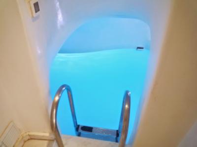 客室内の専用洞窟プール