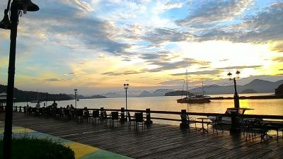 レストランから見る朝の風景